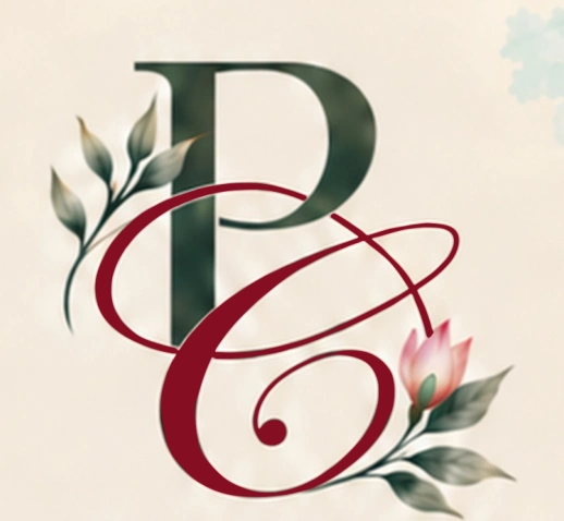 P and C floral monogram